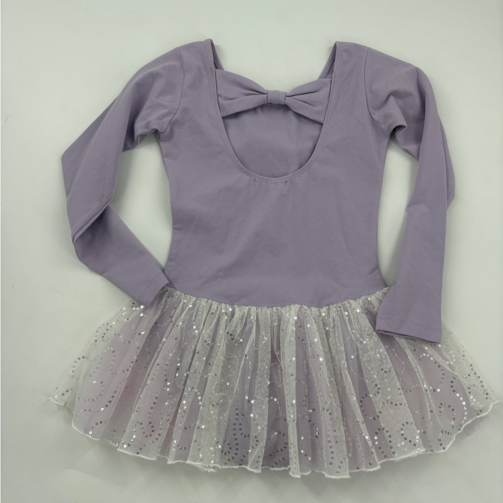 Zaclotre Girls Ballet Long Sleeve Skirted Leotards with Tutus Skirt - Picture 2 of 4